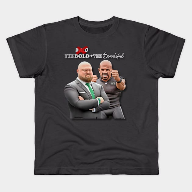 New York Jets Joe D. & Coach Saleh Bald/Bold + Beautiful T-Shirt Kids T-Shirt by ONEWondr